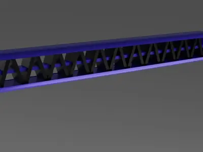 Katana led light bar Low-poly 3D model
