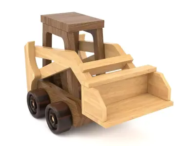 Wooden toy loader 01 3D model