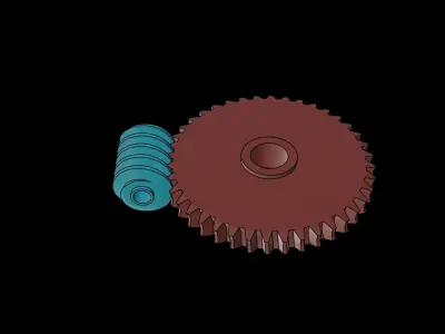 Animated Gears 3 3D model