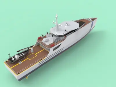 Coastguard Patrol Ship 3D model