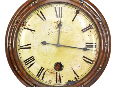 Old wall clock 3D model