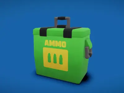 Stylized Ammo Box - Game Ready 3D Prop Low-poly 3D model