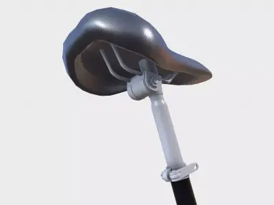 Bicycle Seat Low-poly 3D model 5