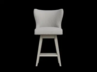 Curve Back Swivel Counter Stool 3D model