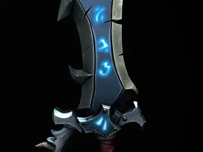 Magical Stylized Sword 3D Model Low-poly 3D model