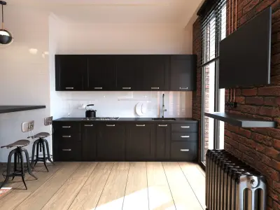 Apartment Interior Scene 01 3D Model 3D model