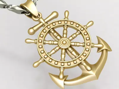 Anchor Pendant D36 3D print model