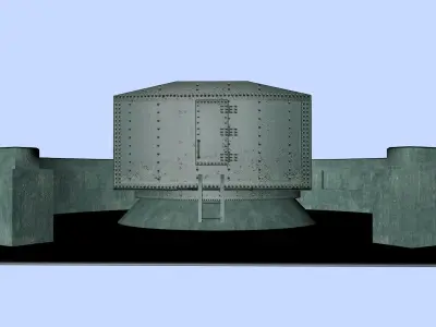 Gun emplacement 3D model