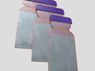 Japanese Spatula Low-poly 3D model