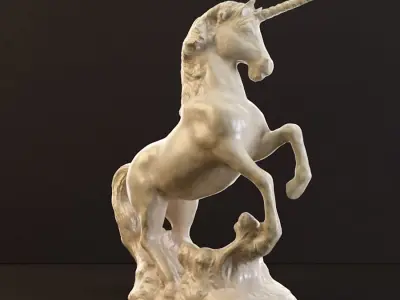 Unicorn sculpture 3D print model