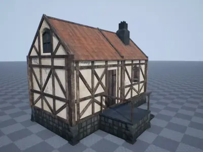 Medieval House 03 Low-poly 3D model