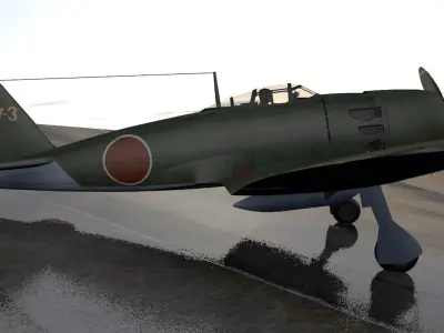 Mitsubishi A7M1 Reppu - aka SAM 3D model