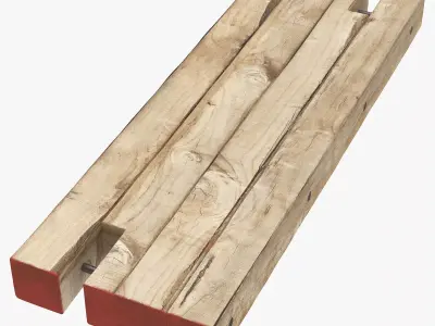Wooden Crane Mats 01 3D model