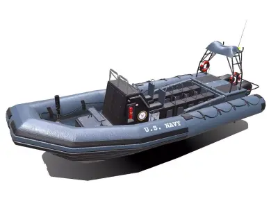 Inflatable Patrol Boat PBR Low-poly PBR Low-poly 3D model