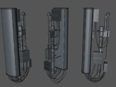 4G 5G Network Cell Transmitter Tower 3D model
