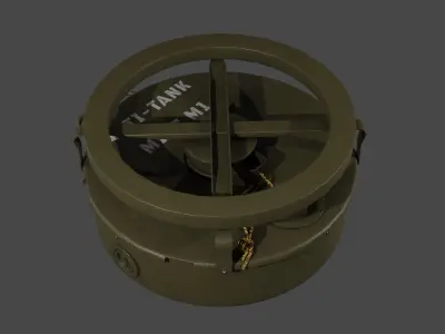 WW2 M1A1 Anti-Tank Mine 3D model