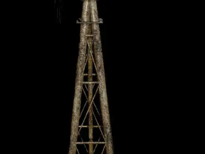 Windmill - PBR - Textured Low-poly 3D model