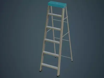 Step Ladder 5A Low-poly 3D model