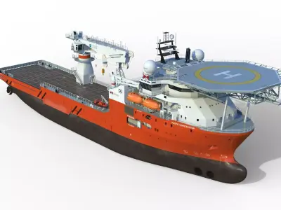 Offshore Platform Supply Vessel 3D model