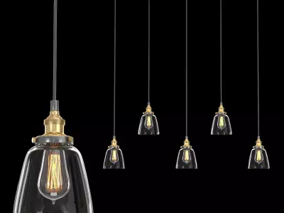 CLOCHE RECTANGULAR PENDANT 3D model