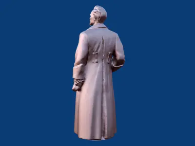 Felix Dzerzhinsky Statuette with Pedestals  3D print model