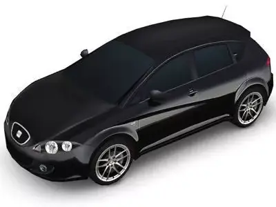 Seat Leon multi color Free low-poly 3D model