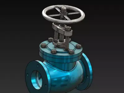stop-valve 3D model