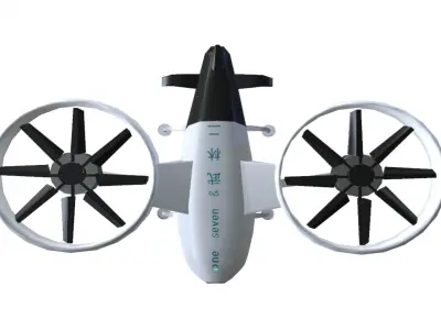lowpoly gamemodel UAV Free low-poly 3D model