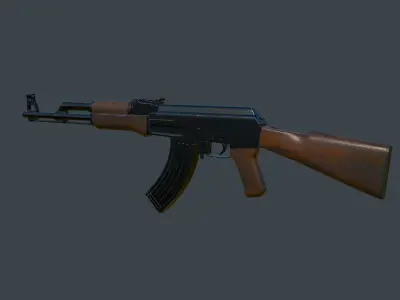 AK-47 Rifle Low-poly 3D model buy