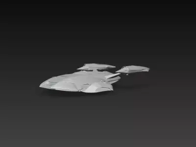 Sci-Fi Energy Scout Drone Command Ship 3D Print STL 3D print model