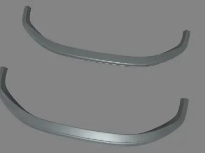 Front Bumper Lip Car 04 Low-poly 3D model