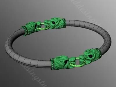 Bracelet ak2 Dragon 3D print model