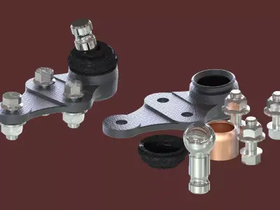 Automotive parts 2 Free 3D model