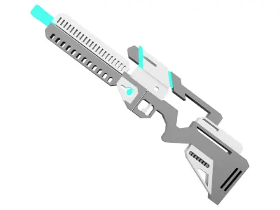 3d cartoon retro space blaster icon 3D model purchase