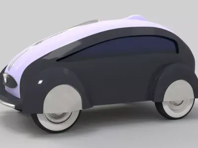  Sci Fi Concept Car Blue  3D model