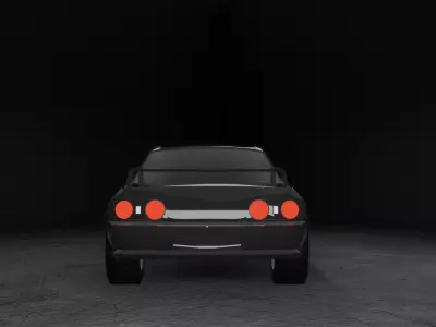 Stylized Nissan GTR 32 - Game Ready Free low-poly 3D model