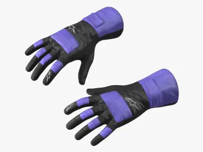  Alpinestars Racing Gloves with Grip Pads Purple 