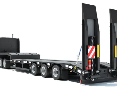 Lowboy Truck 3D model purchase