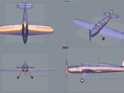 Plane  MSrE  M-24 M25 Nebulo 3D model