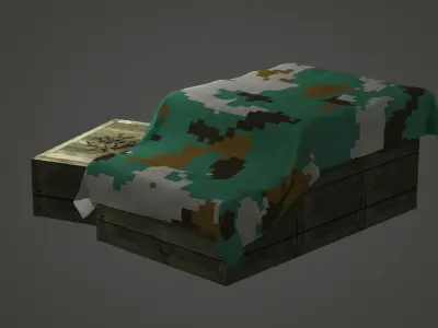 military crate package storage ammo gun 3D model