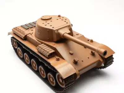 Desert Camo Tank model pack Low-poly 3D model