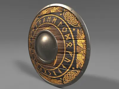 Viking Shield  Low-poly 3D model