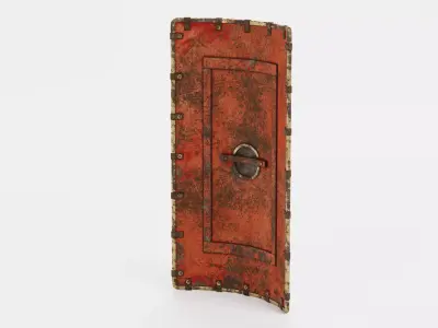Dirty Scutum Shield - Roman Armor Equipment 3D model