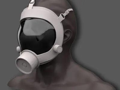 14 Gas Mask Base Mesh Pack 3D model