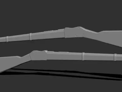 Martini Henry rifle wild western Low-poly 3D model