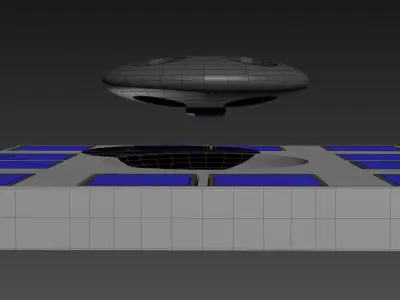 Drone Interlocking Station Charger Concept 3D model
