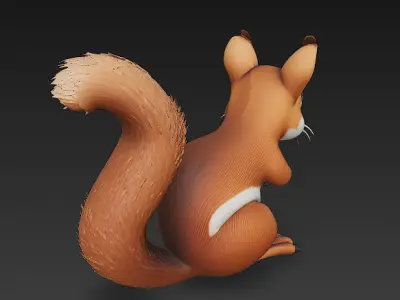 Squirrel Realistic 3D Model Basic - Low Poly Realistic Low-poly 3D model purchase