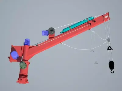 Ships crane 3D model