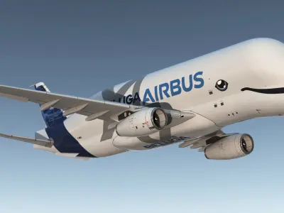Airbus Beluga XL A330 743L Rigged 3D Model