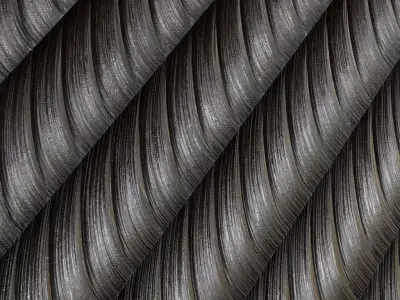 Industrial Stainless Steel Braided Cable PBR Seamless Texture
